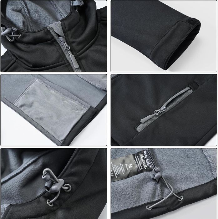 Леко дамско яке с качулка Softshell ATLASLAVA - идеално за бягане и ту