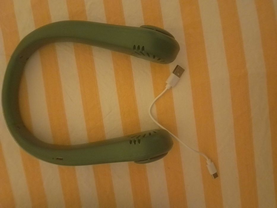 Вратен вентилатор USB, зелен