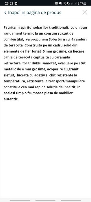 Soba teracota mobila.