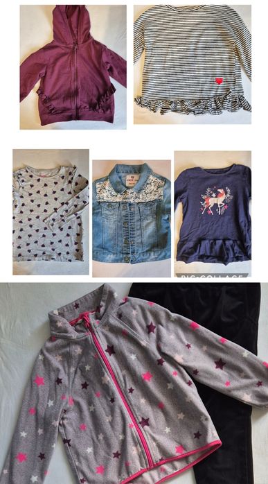Лот дънково яке и дрешки 5-6 г.