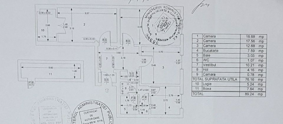 Apartament 3 camere BLOC RUSESC