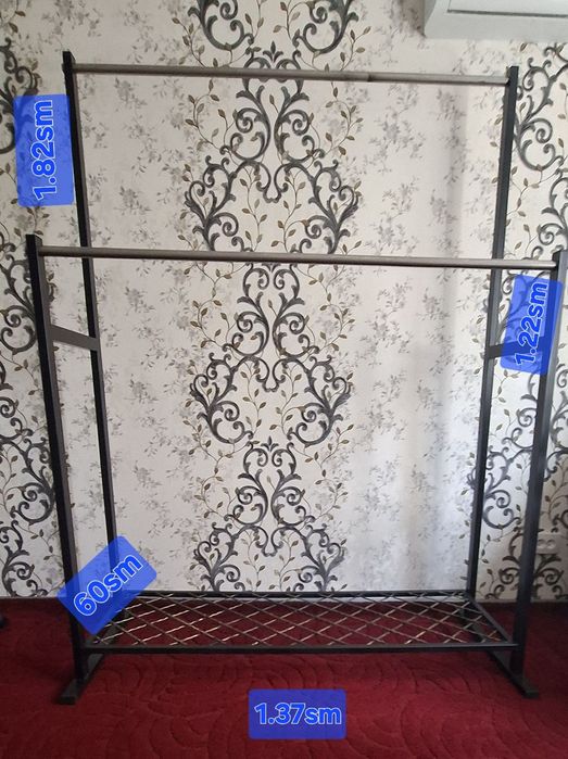 Двухуровневая металлическая вешалка (разборная)