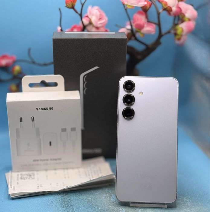 ГАРАНЦИОНЕН!!! Samsung Galaxy S25, 12GB RAM, 128GB, 5G, Icyblue + подарък оригинално зарядно