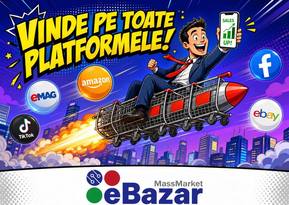 Vanzari pe EmagMarketplace/Altex/Amazon/Trendyol/Temu/Allegro/Ebay/Pepita/Bol/Otto/Skroutz