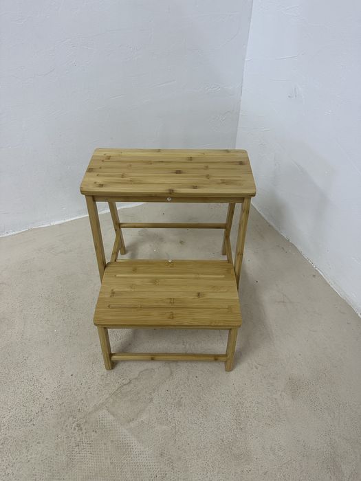 Сгъваема бамбукова табуретка, стълба с 2 стъпала COSTWAY