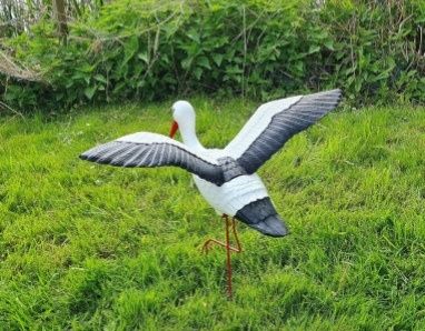 Barză plastic aripi