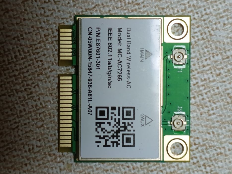 Placa Wireless Wi-Fi 5 - Intel Dual Band Wireless-AC 7260 / 7265 slot Half Mini PCIe Dual Band 2,4/5 GHz Bluetooth 4.0 / 4.2 viteza 1,2 Gbps - NOU