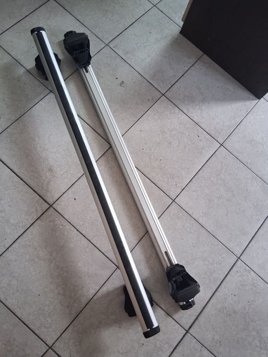 Set bare transversale portbagaj, 120 cm, Montare pe barele longitudinale