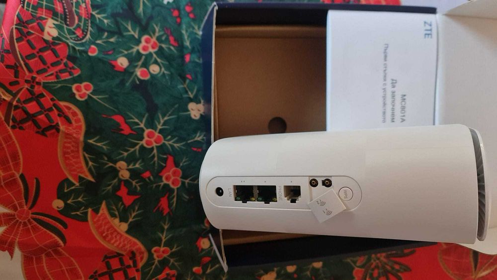 Рутер 5G ZTE MC801A СИМ ОТКЛЮЧЕН Работи с всички оператори
