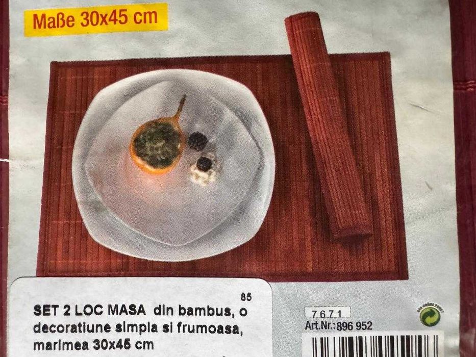 Set 2 bucati suport masa bambus 30x45 cm