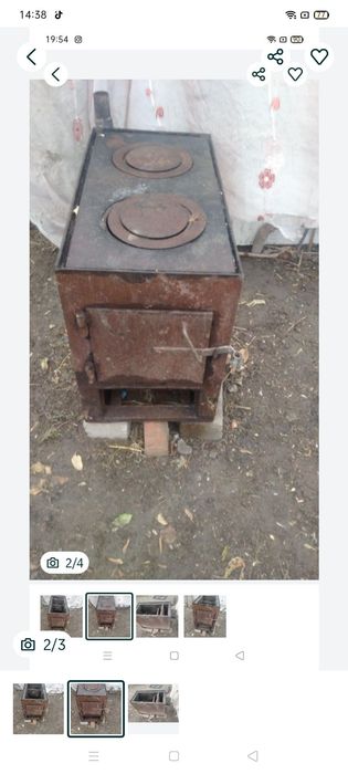 Продам печь бу для отопления для дома без плиты
