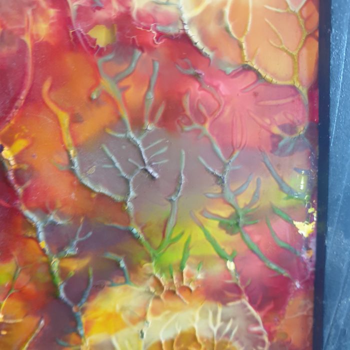 Tablou pictat pe sticlă