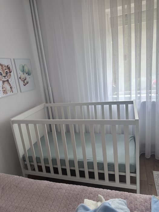 Pătuț bebe Ikea SUNDVIK+ saltea cocos
