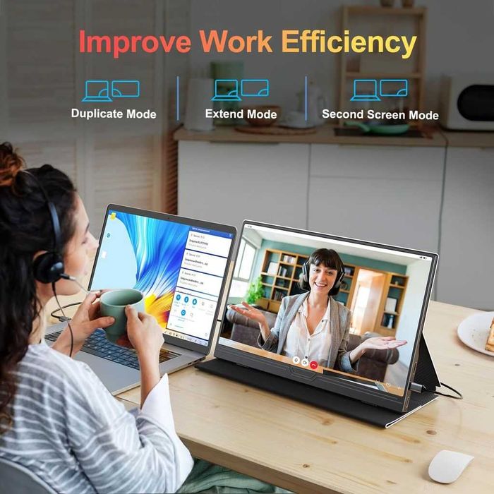 *Портативный монитор 15.6" 2K 60 Гц IPS SuperClear. Есть доставка