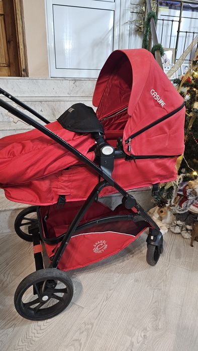 Детска количка+ бебешки кош+проходилка