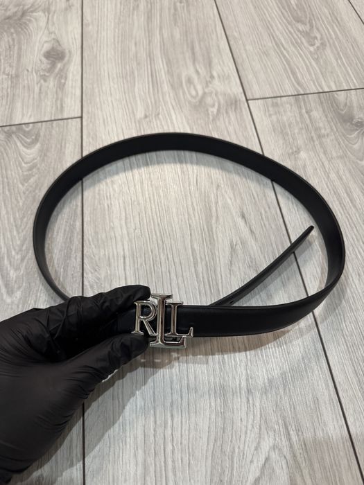 Curea de piele Polo Ralph Laurent neagră -mărimea 94cm