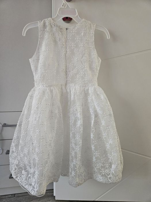 Детска официална бяла рокля с тюл Fiona & Co