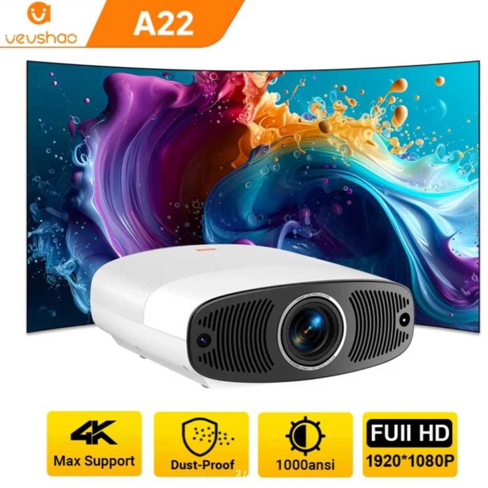 A22 Vavshao. Byintek проектор  яркий и 4к идеален для уличной террасы