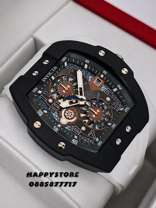 INVICTA Racing Strada Black/White 47 mm, Инвикта нов мъжки часовник