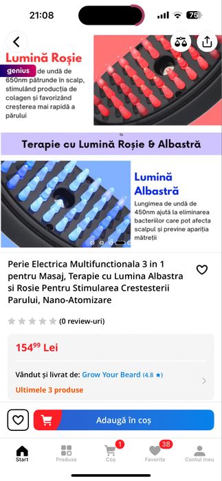 Perie 3 in 1 , pieptene masaj