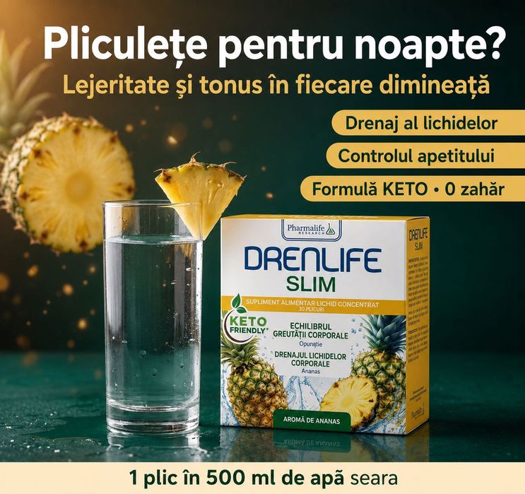 Supliment alimentar pentru pierderea în greutate Drenlife Slim, 30 de stick-uri a câte 10 ml