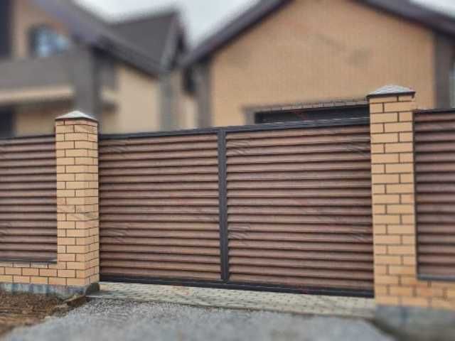 Забор жалюзи горизонтальный