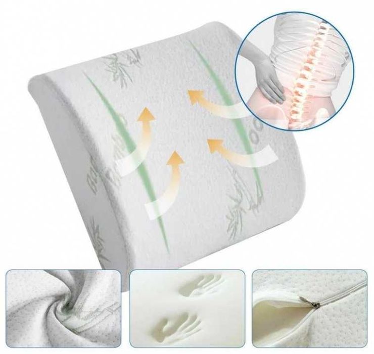 Анатомична възглавница Mercado Trade, С бамбукови нишки, Мемори пяна