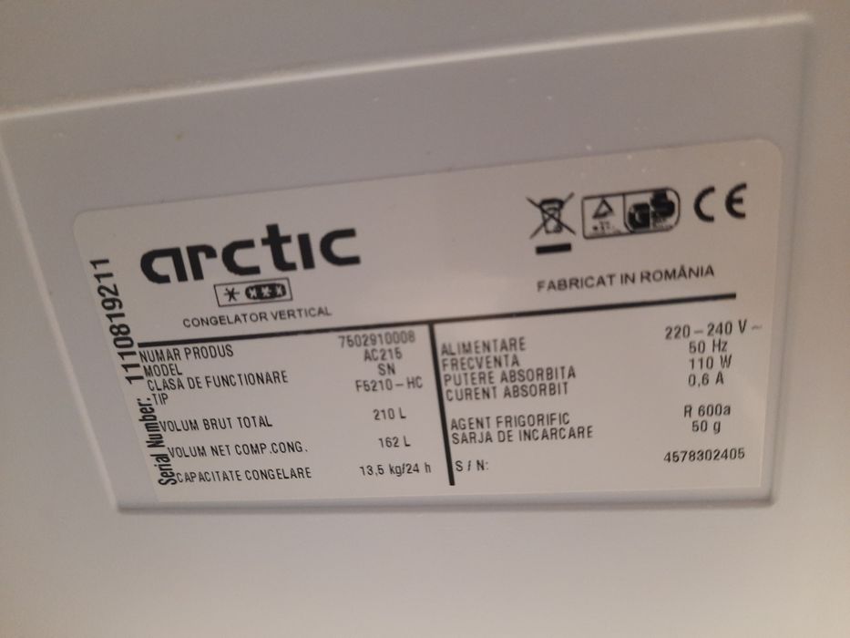 Congelator Arctic cu 6 sertare Model AC-215