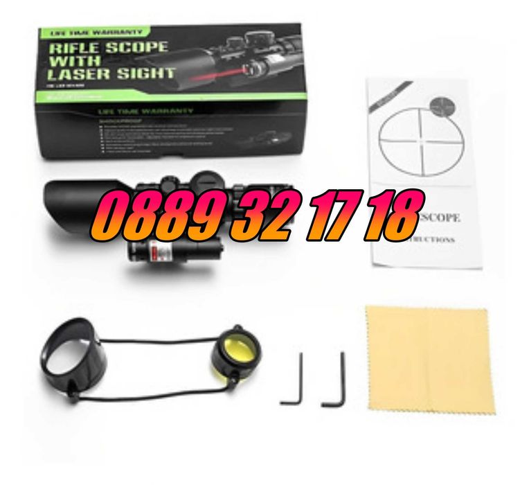 Оптика за пушка с лазерен прицел, оптически мерник 3-10x42Е