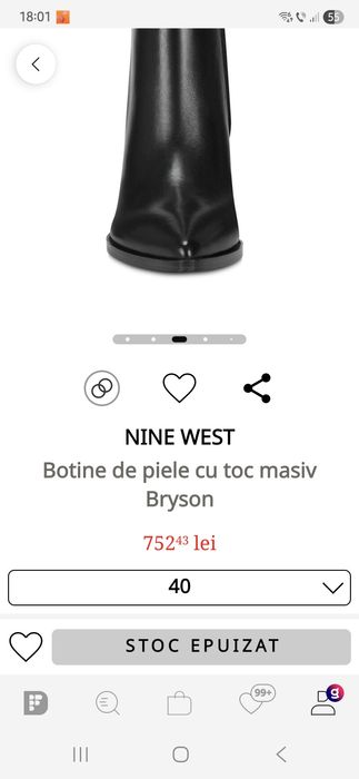 Botine piele Nine West