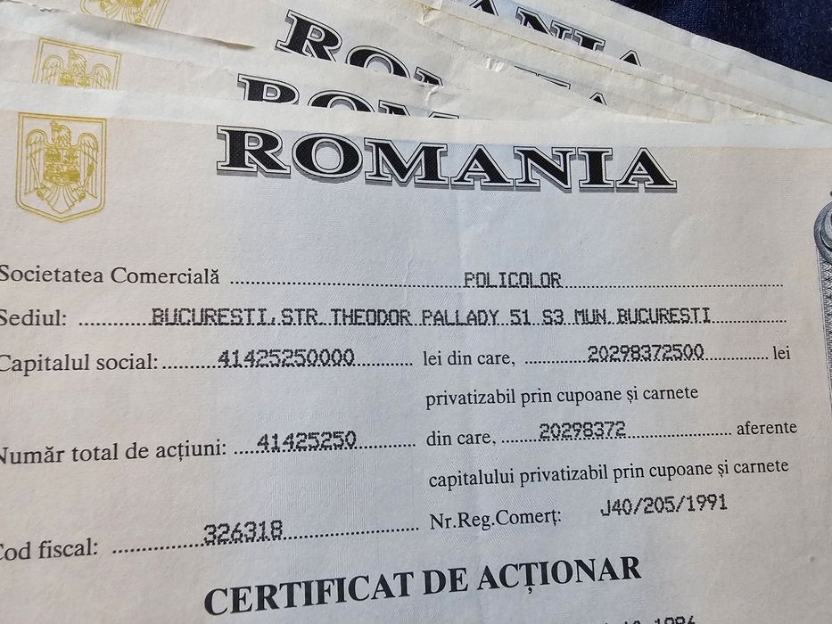 Certificat acționar. Marea privatizare.