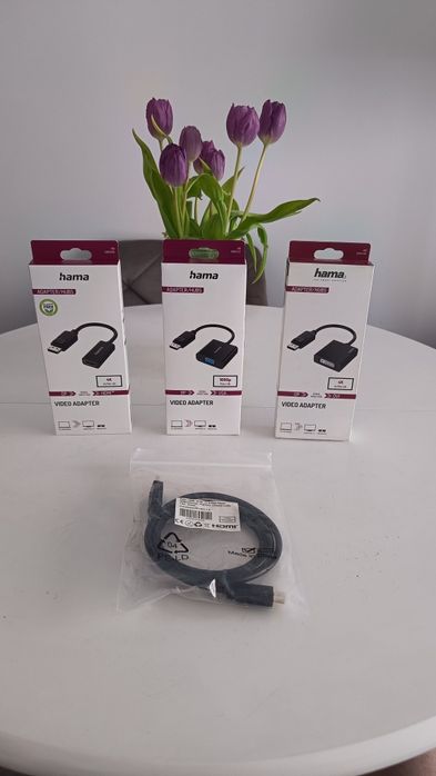 Set Adaptoare Video Hama DisplayPort (HDMI, VGA, DVI) + Cablu HDMI - NOI