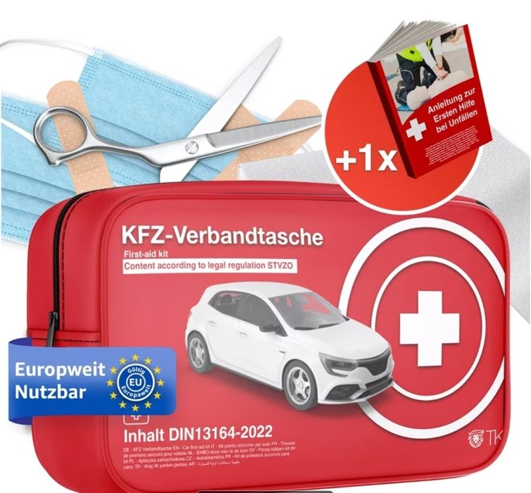 Автомобилен комплект, аптечка за първа помощ TK - 2024 - DIN 13164
