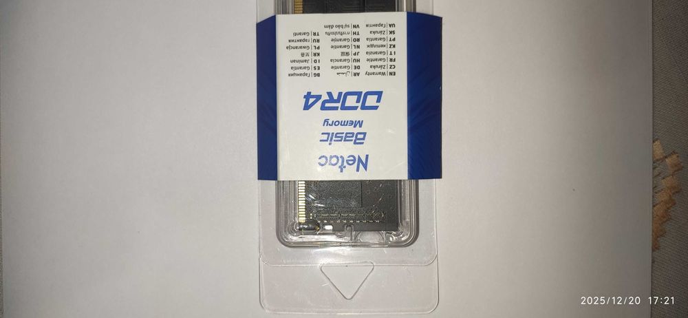 Оперативная память Netac DDR4 3200 8GB