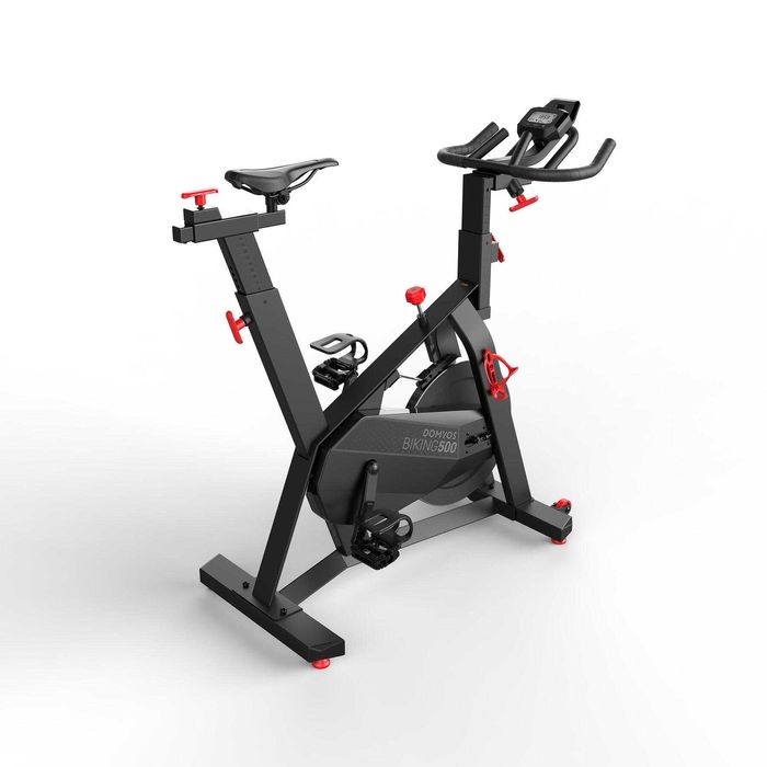 Bicicletă fitness Domyos Biking 500 – volantă 18 kg, stare foarte bună
