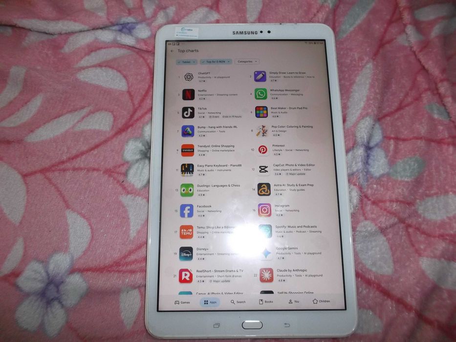Tableta SAMSUNG SM-T580, 10", android 8.1. stare perfecta