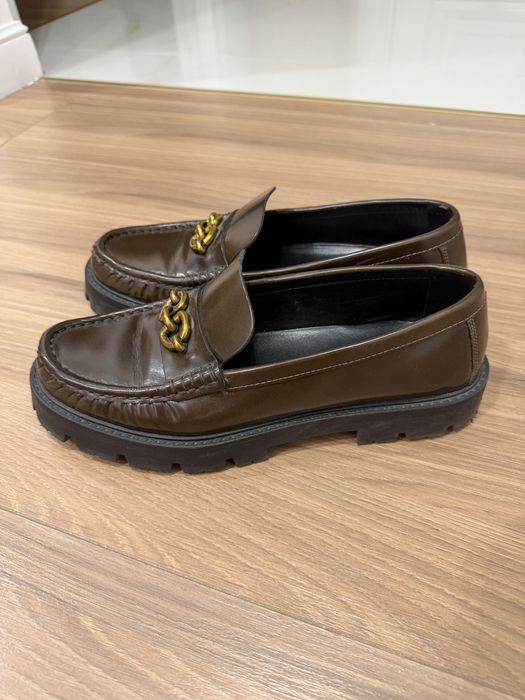 Кожаные лоферы Massimo Dutti, 39р