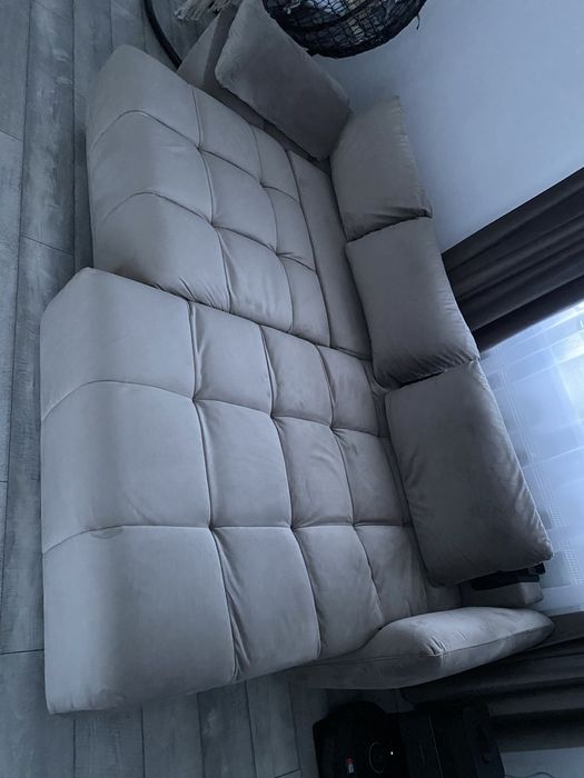 Coltar living extensibil pe stanga culoare gri