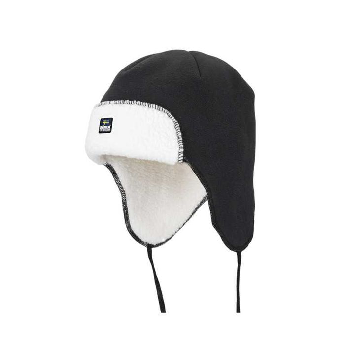 Теплая непродуваемая мембранная шапка ушанка Satila Orsa SE, черно-бел