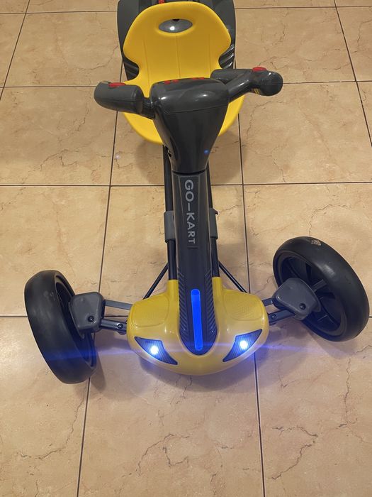 Kart electric de drift, pliabil, cu baterie de 12V, 1 Motor, Bluetooth integrat, 3 Ani+