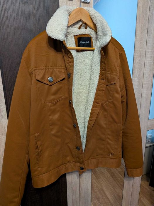 Geacă Aeropostale M – Stil Trucker, Căptușeală Sherpa Lining