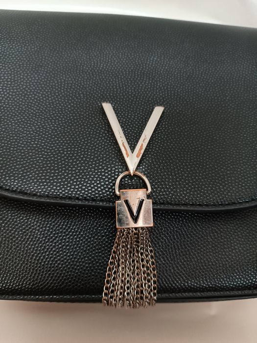 Geantă de umăr Valentino, model Divina, neagră