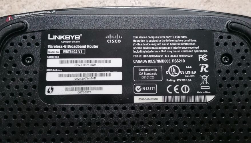 Router wireless CISCO Linksys WRT54G2