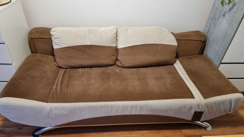 Canapea extensibilă 3 locuri, Peggy, velur, ladă depozitare – 200 × 160 cm