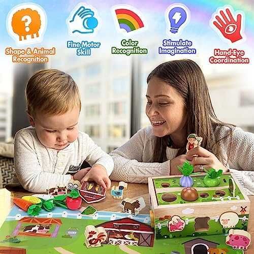 Нова Montessori дървена играчка за финa моторика и ранно развитие дете
