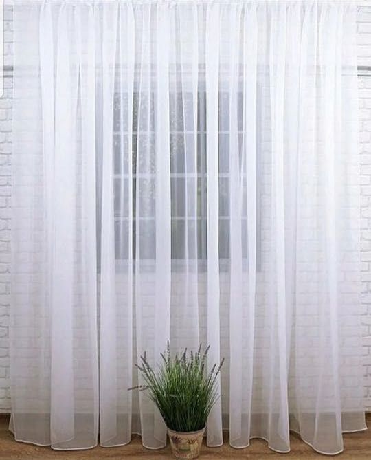 Белоснежный тюль 5 метров в ширину