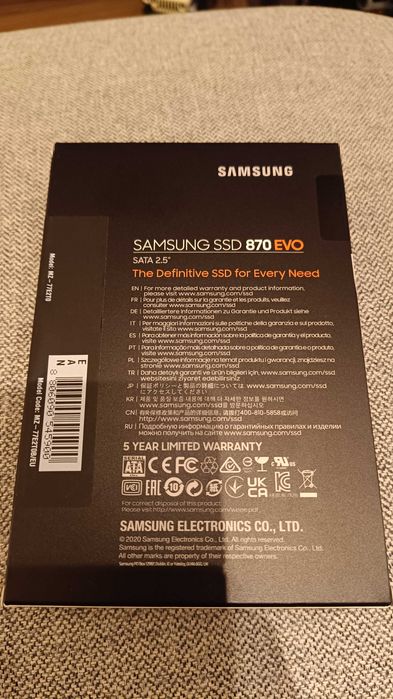 Vand SSD Samsung 870 EVO / 2TB / (NOU, sigilat, garantie 5 ani)