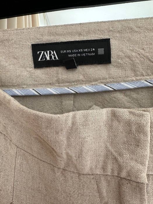 Zara ленен панталон
