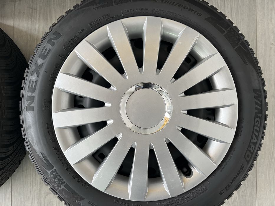 Джанти 15 цола 5х100 за Шкода Фабия, Рапид със зимни гуми 185/60/15