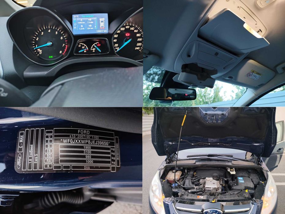 Ford C-Max Titanium 1.0 EcoBoost foarte dotat - an 2014 - RAR efectuat - toate actele pentru inmatriculare disponibile